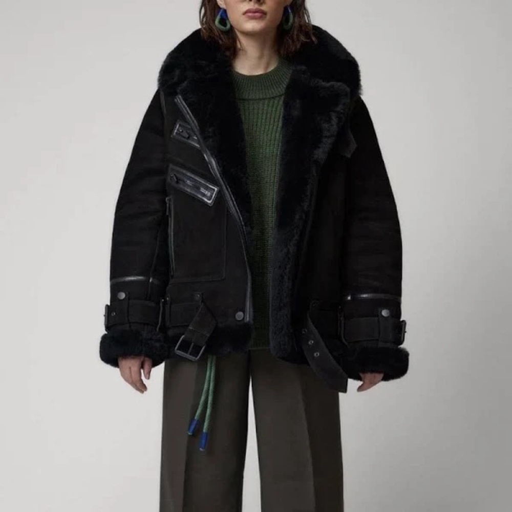 100% Shearling Jacket - The Arrivals Moya Suede